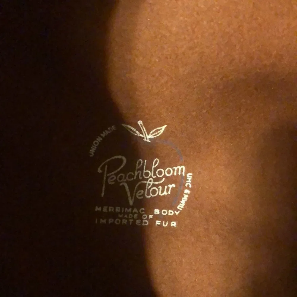 Vintage Peachbloom Velour Hat